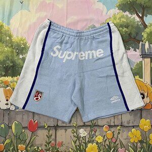 Supreme Umbro Blue Knit Shorts